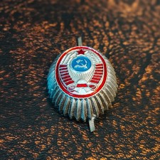 UdSSR Sowjetunion Abzeichen Kokarde f&uuml;r Schiffchen MWD Polizei (K6)