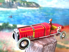 Blechspielzeug - Oldtimer Rennwagen Nr. 2 - Blechauto mit Uhrwerk TOP