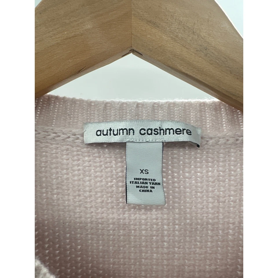Suéter Otoño Cachemira Mujeres XS Rosa Pálido Pullover Lana Cachemira Lujo Cuadrado Foto 2 de 4