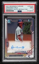 2021 Bowman Chrome Prospect Refractor 373/499 Armando Cruz PSA 9 MINT Auto 0c6