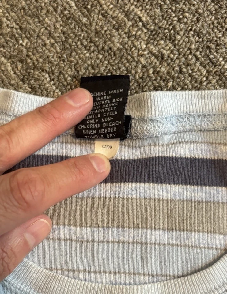 Camiseta Top Vintage Años 90 Gap Rayas Medianas Foto 3 de 4