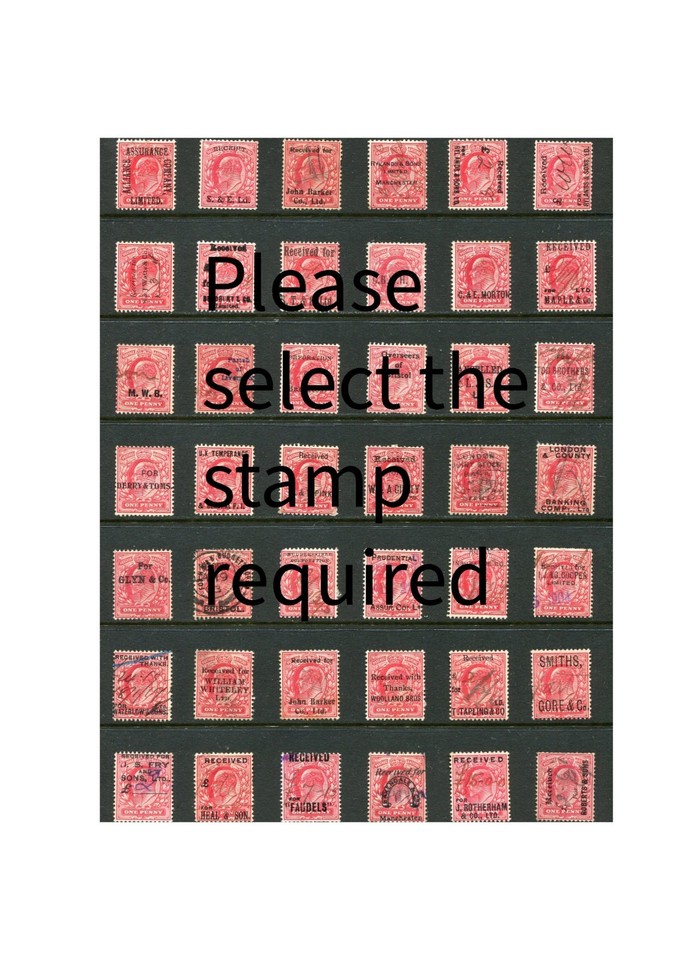 GB 1902-10 Edward VII 1d stamps with Commercial Overprints  * SELECT FROM LIST *