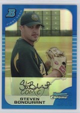 2005 Bowman Chrome First Year Blue Refractor 93/150 Steven Bondurant #261 0ry1