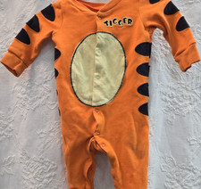 Tigger Infant Toddler Costume Orange Striped Complete Outfit with Padded Tail
