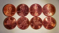 Bargain Bin • 2009 Bicentennial Penny Set • All 8 Coins • P&D • Some Have Spots