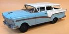 Vintage 1950's BANDAI Tin Friction 1957 FORD RANCH STATION WAGON Toy Car JAPAN