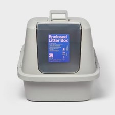 Enclosed Cat Litter Box - XL - up up  