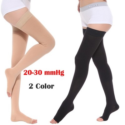Thigh High Compression Stockings Women Men Medical Edema Flight 20-30 mmHg Socks