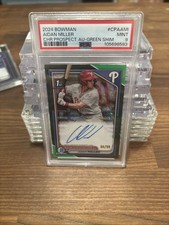2024 Bowman Chrome Auto Aidan Miller Green Shimmer /99 PSA 9 1st Bowman