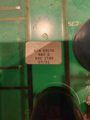 Getinge Castle MC2 Control Board Part Number 89170.  Was Working When Removed