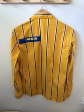 Vintage IKEA Employee Uniform Long Sleeve Yellow with Stripes Shirt