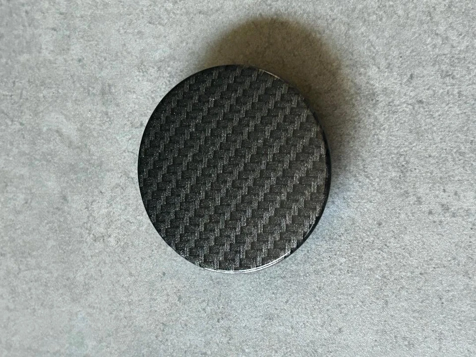 Juego de tapacubos centrales de rueda de fibra de carbono negro Chevy Buick #9594156 9593169 OEM Pontiac Foto 3 de 4