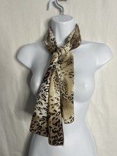 Unknown Brand Rectangular Animal Print Scarf 43  X 11.5  