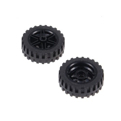 2x Lego Technic Rad 43.2x14 schwarz Felge 30x14 6518544 56898 56904c01