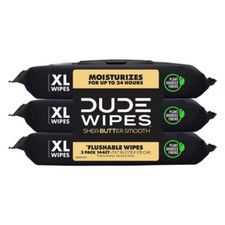 Dude Wipes Shea Butter Flushable Wipes - 3pk/48ct