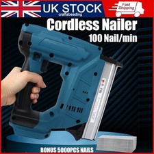 Cordless Brad Nailer Nail Gun For Makita 18V No Battery + 5000 Nail