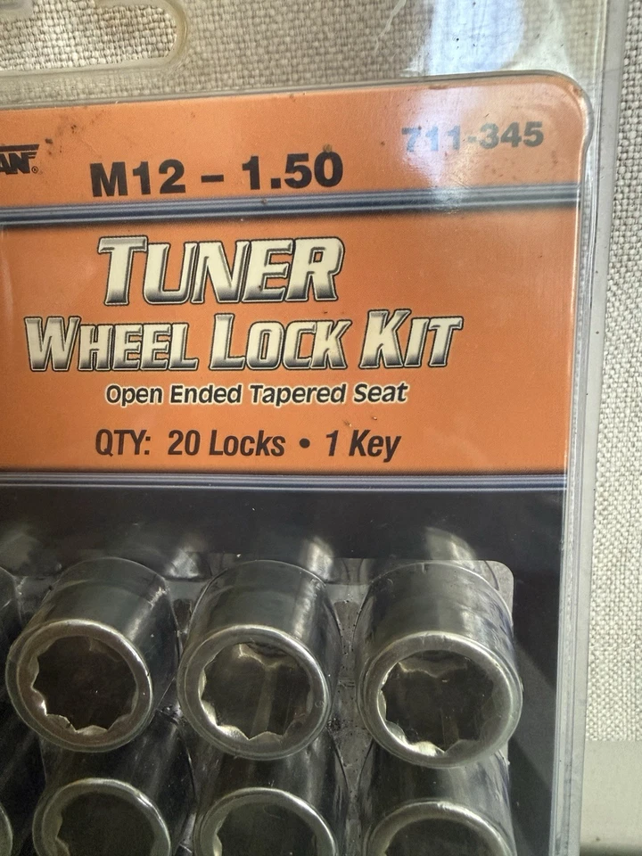 Juego de bloqueo de rueda cromado Dorman 711-345 M12 - 1,50 para ruedas sintonizadoras de tolerancia apretada Foto 3 de 4