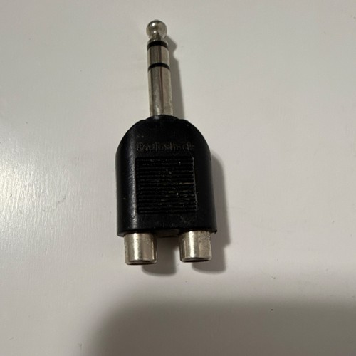 RadioShack 1/4" Male Plug to Dual RCA Adapter Audio 6.35mm TRS RCA Splitter
