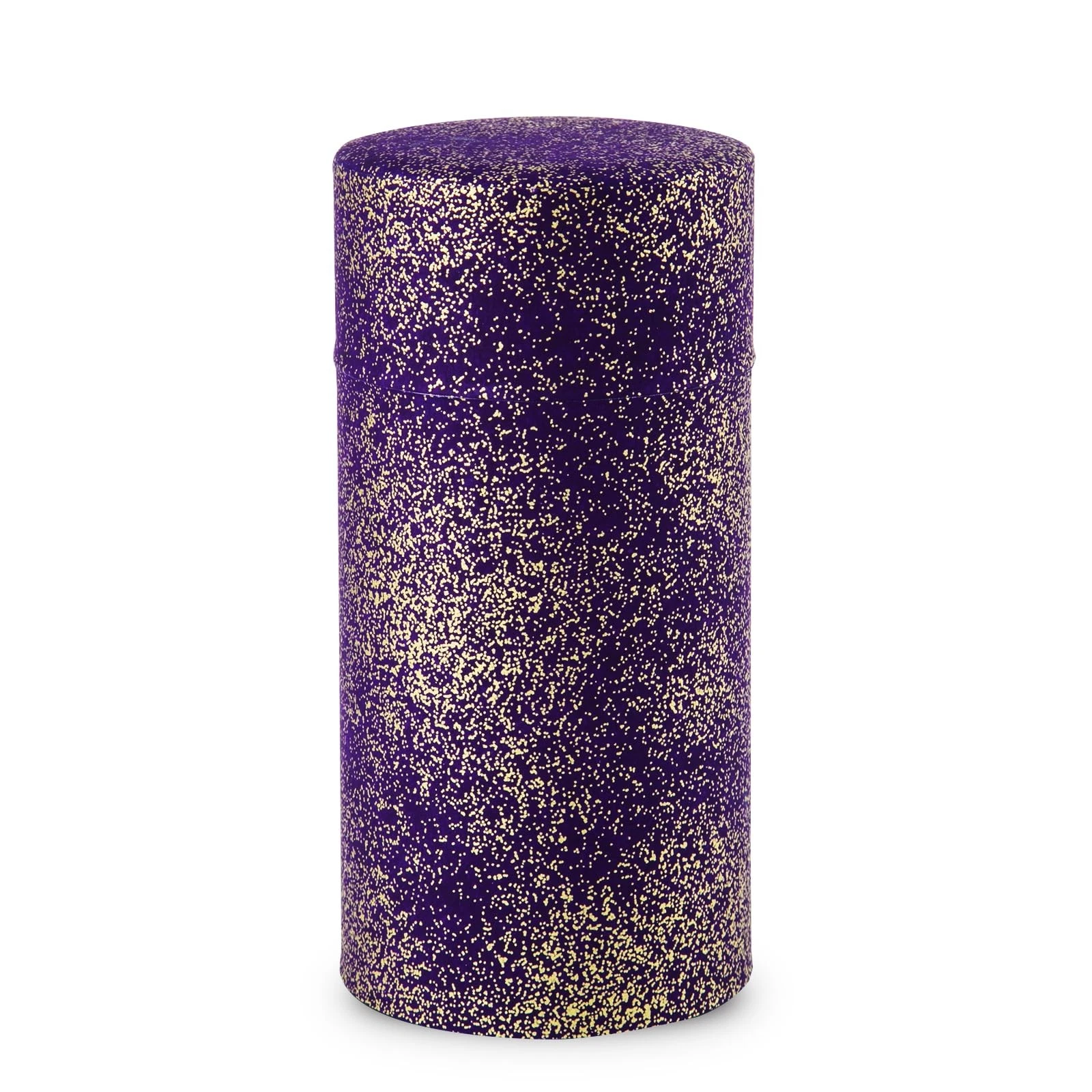 Japanese Tea Canister Tin (Yuzen Washi Paper - Gold and Purple), 7.06oz Size/...
