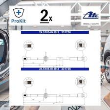 2x ORIGINAL® Ate Bremsschlauch Hinten für Ford FOCUS III Turnier FOCUS III