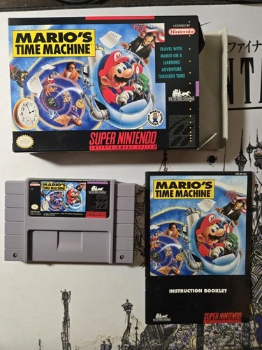 Mario's Time Machine SNES CIB Complete Very Good