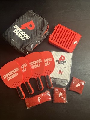 Pepper Pong Table Ping Pong 4 Paddles Net Carry bag Rules Shark Tank (NO BALLS)