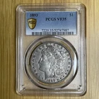 1893 MORGAN SILVER DOLLAR PCGS VF35 SEMI-KEY DATE - MINTAGE 378,000