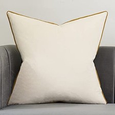 18 x 18 Inches Solid Cushion Case Luxury Modern Square Throw 18" x 18" White