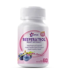 Resveratrol Capsules 1200mg Per Serving Capsules Anit-Aging and Cardiovascular