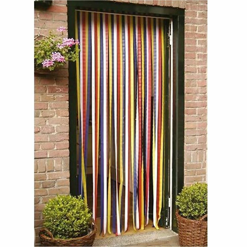 Door fly outlet screen curtain