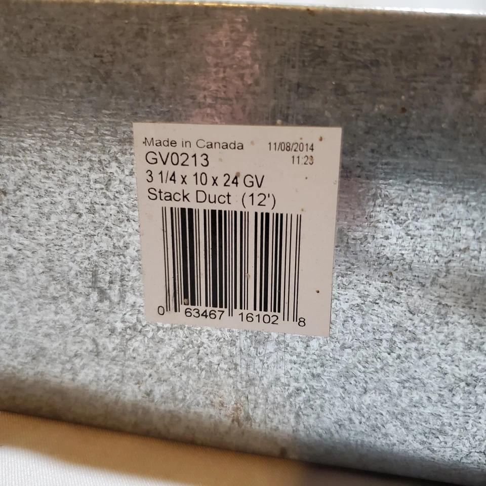 Лот из 2 штук - GV0213 HVAC воздуховода трубы стены стек, 3-1/4 x 10 x 24 дюйма. - Изображение 2 из 4