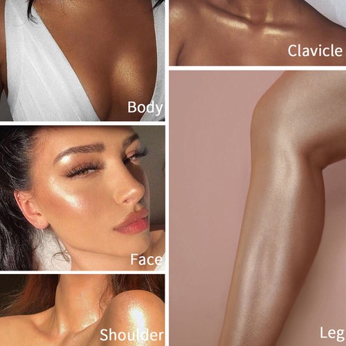 Easy Coloring Allover Body Powder Shimmer Liquid No Sticky Long Lasting Natural - Picture 17 of 18