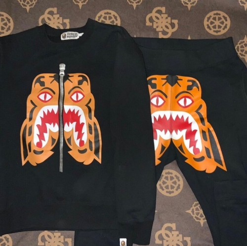 SS21 Bape black Tiger motif tracksuit authentic size L fit M Size S fit M
