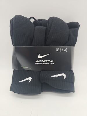 NIKE Performance Cushion Crew Socks with Band (6 Pairs) (SIZE