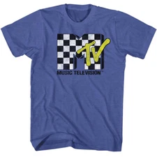 MTV Music Television Checkered Flag TV Logo Men's T Shirt
