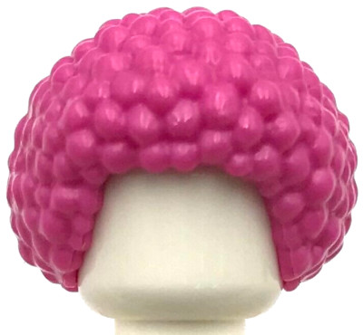 Lego New Dark Pink Minifigure Hair Bubble Style Afro Piece