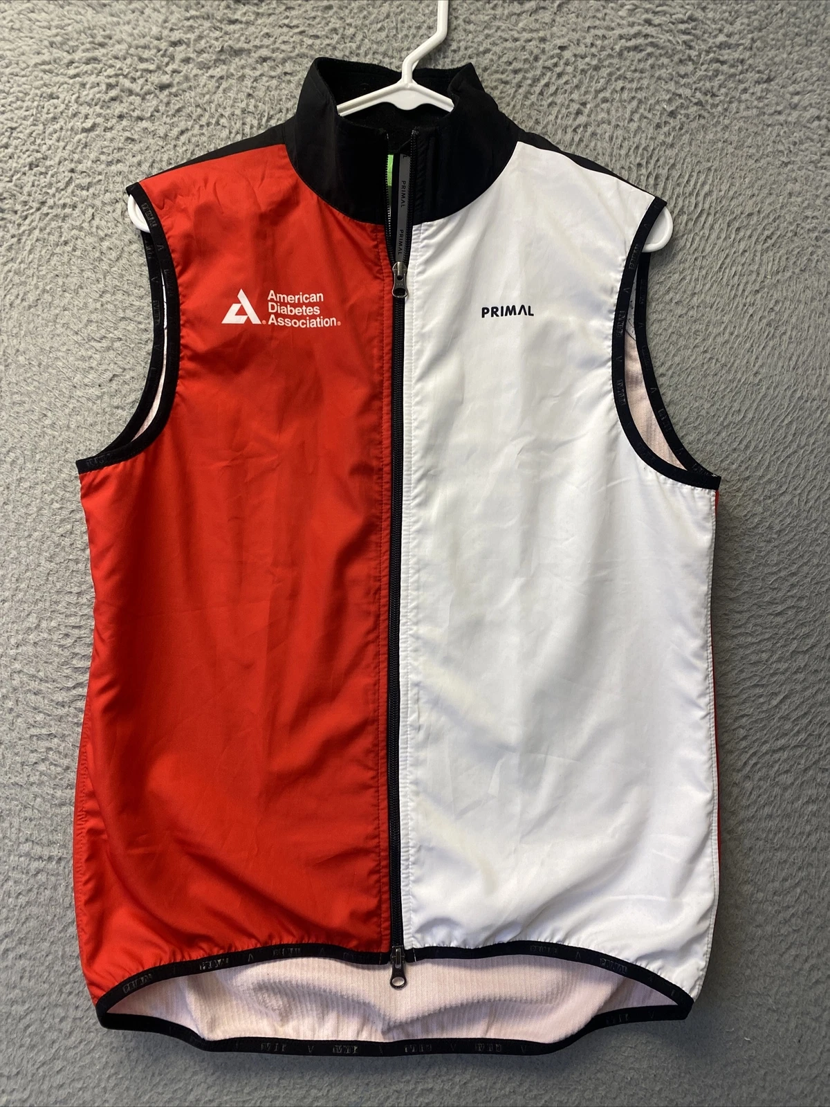 Primal Wear Cycling Wind Vest Mid-weight lining Unisex sz M ADA Diabetes /103-29
