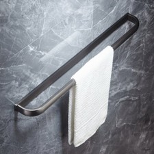 Grey Brass Bathroom Wall Mounted Single Towel Bar Towel Rack Holder aba924