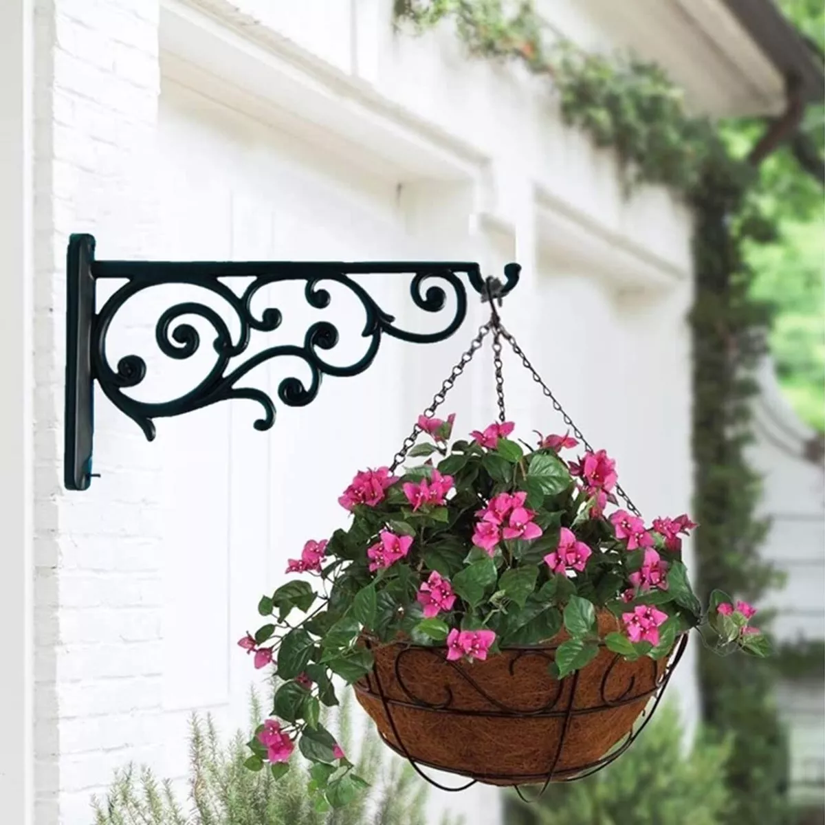 Metal Wall Hook Hanging Plant Bracket Decorative Straight Plant Hanger for  Pots