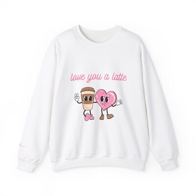 Love You a Latte Heavy Blend Crewneck, Valentine's Day Gift for Him/Her, V-Day