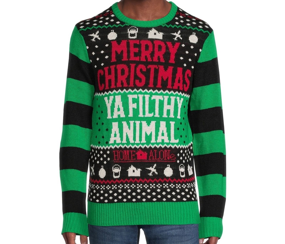Fun Christmas Jumper For Kids - 'Merry Christmas Ya Filthy Animal' Unisex Holiday Sweater