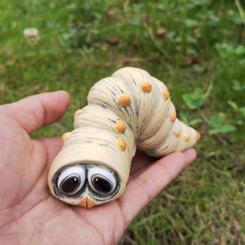 Figurine Caterpillar Resin Multicolor Small Carved Modern Free Stand Home Decor - Picture 10 of 13