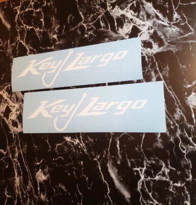 Key Largo Sticker KEY LARGO Boat Decals Stickers Gloss white 34