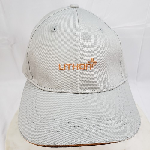 Lithonplus Hat Logo Cap Beige Employee Strap Back Embroidered - 第 1/9 張圖片