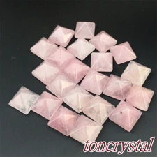 10pcs Natural Rose Quartz Pyramid Skull Carved Mini Crystal Skull Healing Gift