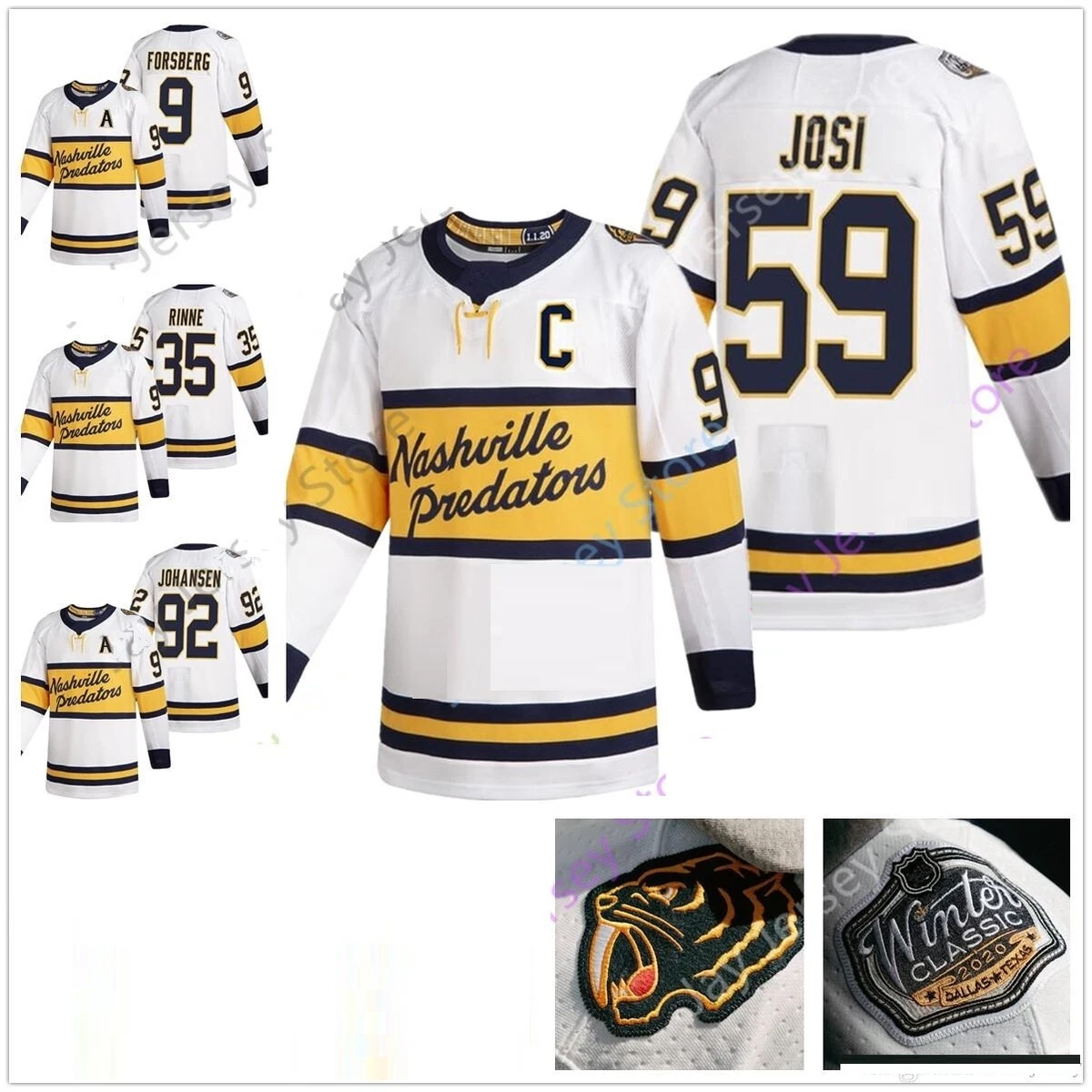 Custom Men Women Youth 59 Roman Josi NashvillePredatorsReverse Retro Jersey  95 Matt Duchene 92 Ryan Johansen 9 Filip Forsberg 35 Pekka Rinne Hockey  From Customnbanfljersey9, $32.77