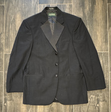 Lauren Ralph Lauren Men's Black Tuxedo Suit Jacket Peak Lapel 3-Button 40R