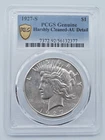 1927-S Peace Silver Dollar PCGS Genuine Harshly Cleaned AU Detail - T387