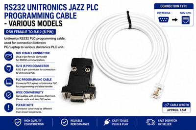UNITRONICS MJ20-PRG MODULE TO JAZZ PLC CABLE SERIES