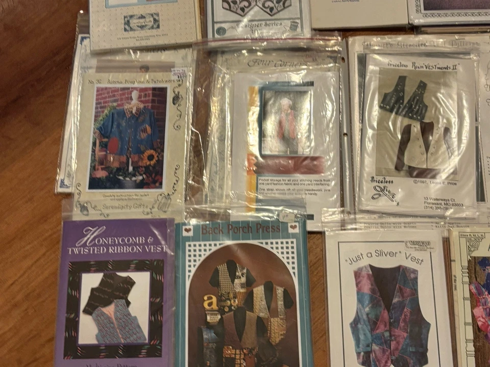 Wholesale Lot X 45 Patterns All Sizes Vests Clothing Country Homespun Cottage - Image 4 of 4